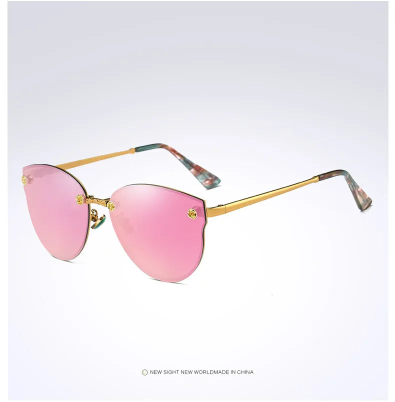 Xsw marca de moda designer feminino óculos de sol polarizados clássico marca designer tons armação metal óculos de sol luxo 382