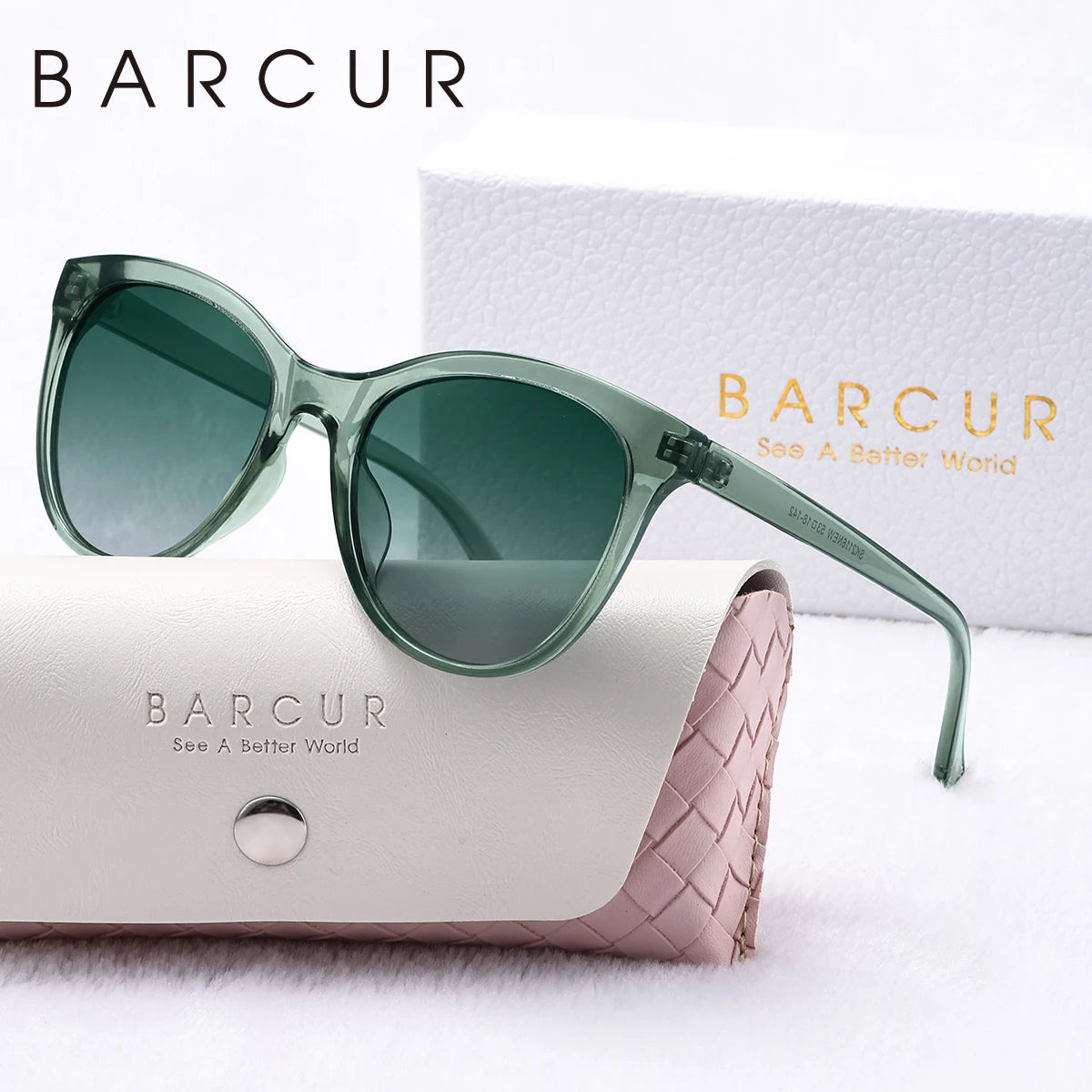 Barrcur lindas mulheres óculos de sol conforto durável transparente pc olho de gato quadro festa viagem uv400 polarizado óculos de sol melhor presente