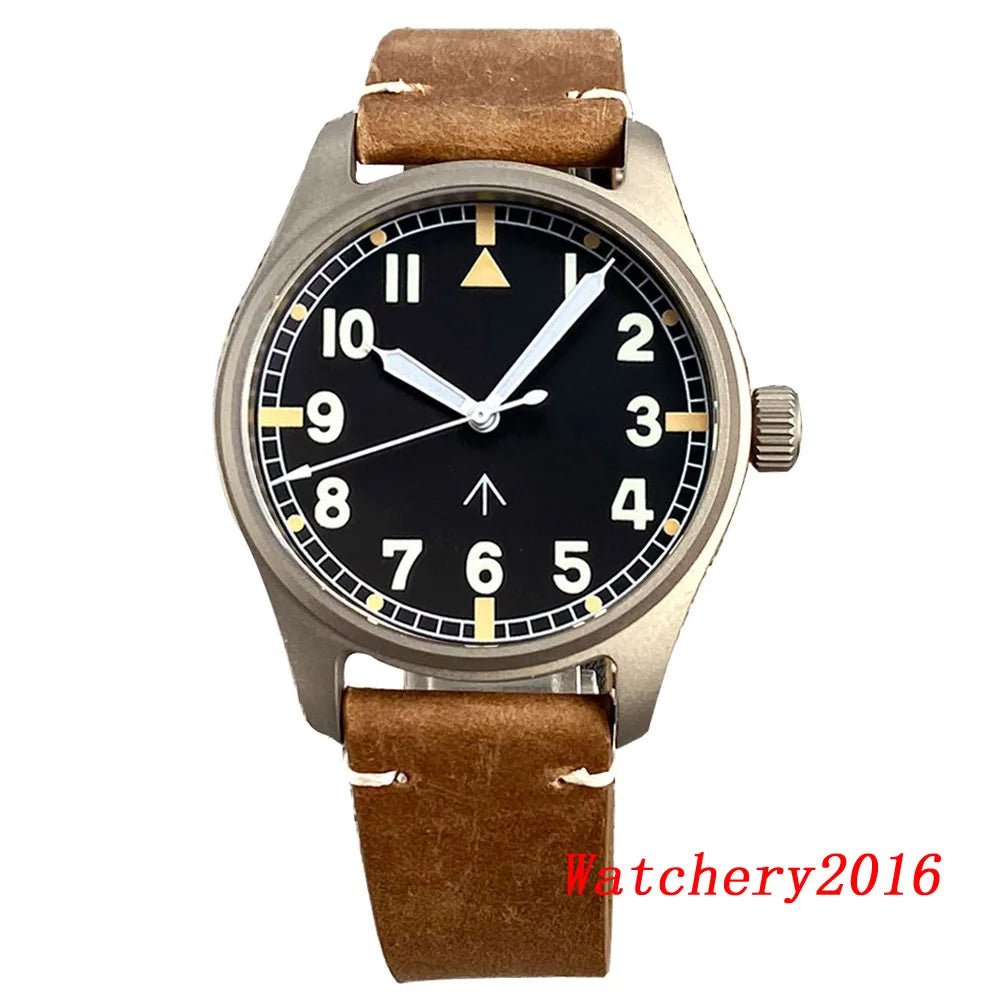 Novo tandorio piloto 39mm relógio de titânio movimento nh35 200m à prova dwaterproof água luminosa mergulho automático relógio masculino vidro safira escovado
