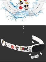 Nova disney mickey minnie led toque relógio donald duckbracelet relógio estudante crianças esportes dos desenhos animados relógio eletrônico presente brinquedo