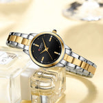 Curren relógios femininos moda original relógio de pulso de quartzo para senhoras mostrador romano deslumbrante diamante à prova dwaterproof água luminosa luxo novo