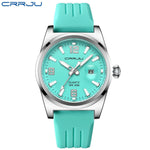 Crrju casual relógio de pulso quartzo moda à prova dwaterproof água relógios masculinos esporte pulseira silicone masculino relógio luminoso relogio masculino