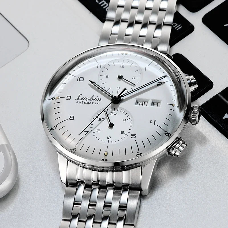 Moda masculina relógios mecânicos negócios relógio de pulso automático aço inoxidável luminoso designer relógio reojes de hombre novo 2023