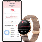 Xiaomi Mijia-Relógio Inteligente Ultrafino para Mulheres, Display AMOLED HD Pixel, Mostra Sempre Chamada, Lembrete De Tempo, 1.36"