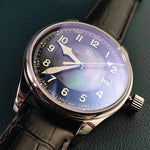 Relógio de pulso mecânico automático masculino, impermeável, calendário luminoso, ponteiro de gás, piloto alemão, movimento Nh35, C1