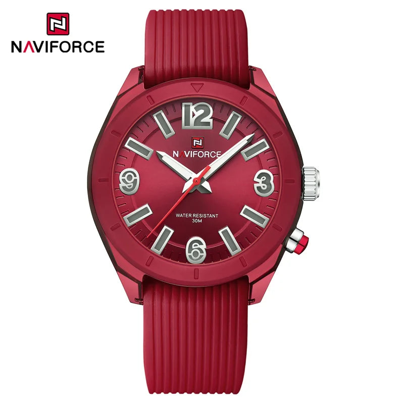 Naviforce moda feminina relógio à prova dwaterproof água personalidade senhoras quartzo relógios de pulso luxo vestido romatic namorada presente 2024