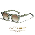 Caterside retro punk masculino óculos de sol pequeno quadro quadrado design personalizado óculos de sol feminino viagem festa negócios festival presente
