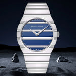 2025 novo specht & söhne cor cinza 37mm relógio de pulso de quartzo ultrafino luminoso safira relógio de aço inoxidável 50m à prova d'água