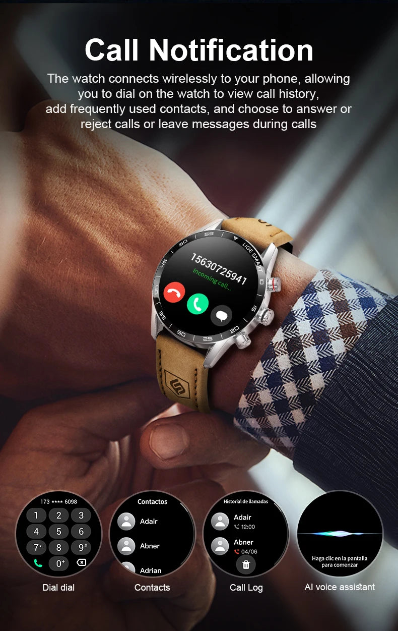 Lige 2024 novo robusto militar gps relógio inteligente masculino amoled tela hd freqüência cardíaca bluetooth chamada à prova dwaterproof água ao ar livre smartwatch
