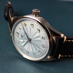 Relógio de pulso mecânico automático masculino, impermeável, calendário luminoso, ponteiro de gás, piloto alemão, NH38A movimento, C1