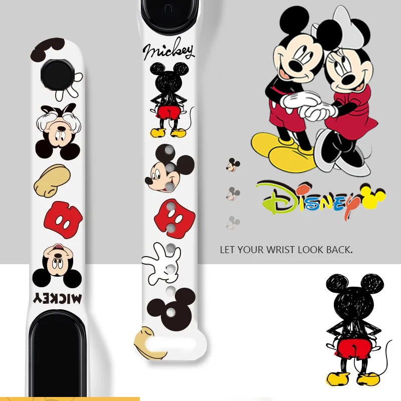 Nova disney mickey minnie led toque relógio donald duckbracelet relógio estudante crianças esportes dos desenhos animados relógio eletrônico presente brinquedo