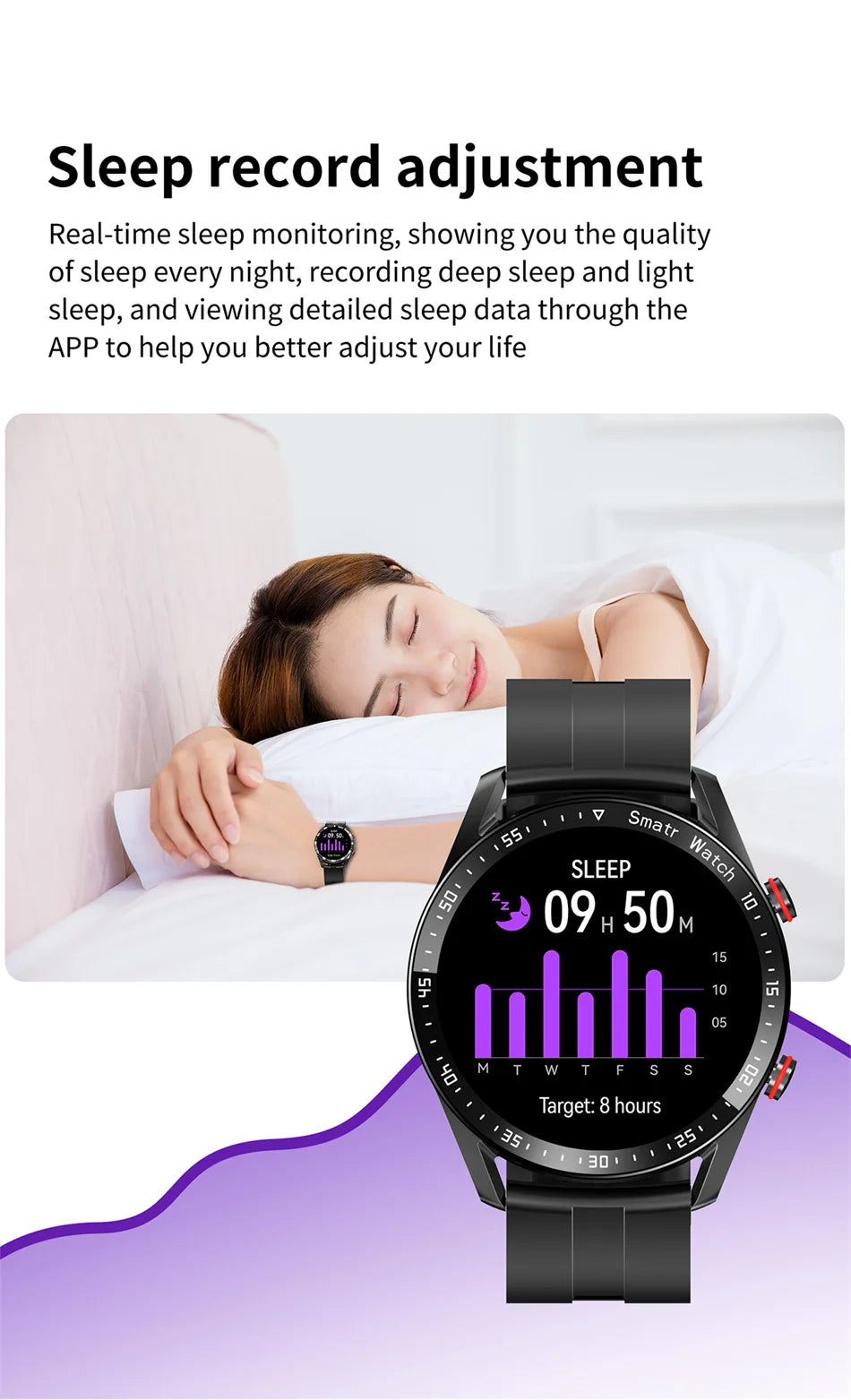Impermeável relógio inteligente para homens, Bluetooth chamada, saúde do laser, pressão arterial, fitness esportes relógios, caixa, ECG, PPG