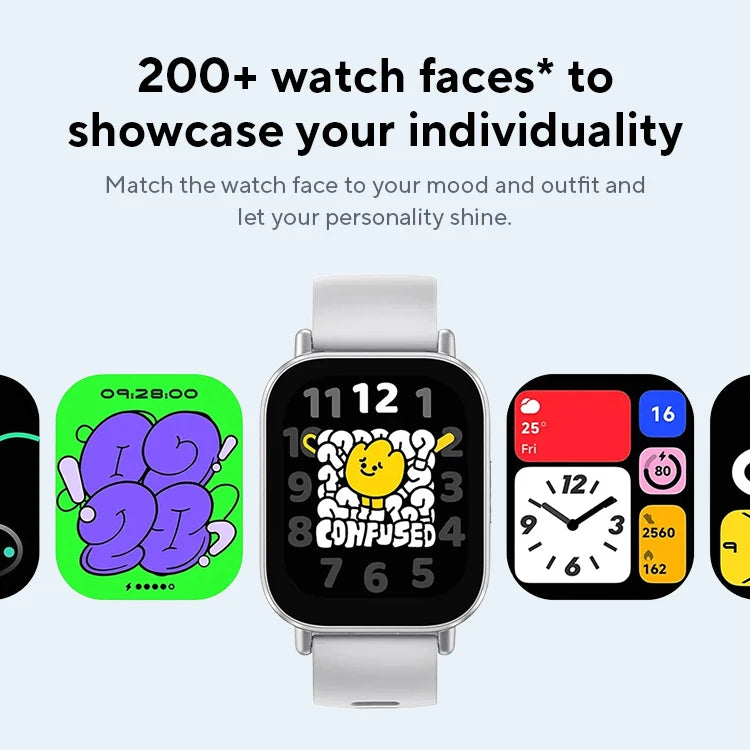 Versão global Xiaomi Redmi Watch 5 Active 2 '' Display de até 18 dias de vida útil da bateria mais de 140 modos de treino Chamadas Bluetooth 5ATM