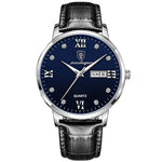 Poedagar mais novo relógio masculino à prova dwaterproof água casual pulseira de couro luminosa relógios de luxo para homem data semana exibição esportes relógios quartzo
