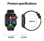 2024 novo grau médico ácido úrico gordura no sangue smartwatch ecg glicose no sangue freqüência cardíaca pressão arterial monitoramento de saúde relógio inteligente