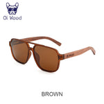 Oi óculos de sol de madeira para homem óculos de sol de madeira homem óculos polarizadores uva & b proteção óculos eco-friendly