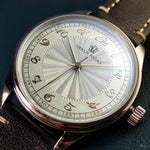 Relógio de pulso mecânico automático masculino, impermeável, calendário luminoso, ponteiro de gás, piloto alemão, NH38A movimento, C1