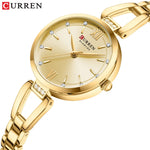 Curren relógios femininos elegante moda original relógio de quartzo para Laides à prova dwaterproof água aço inoxidável simples luxo uso diário