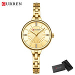 Curren-relógio de quartzo de luxo feminino, relógio pulseira magnética, pulseira esportiva, para mulheres