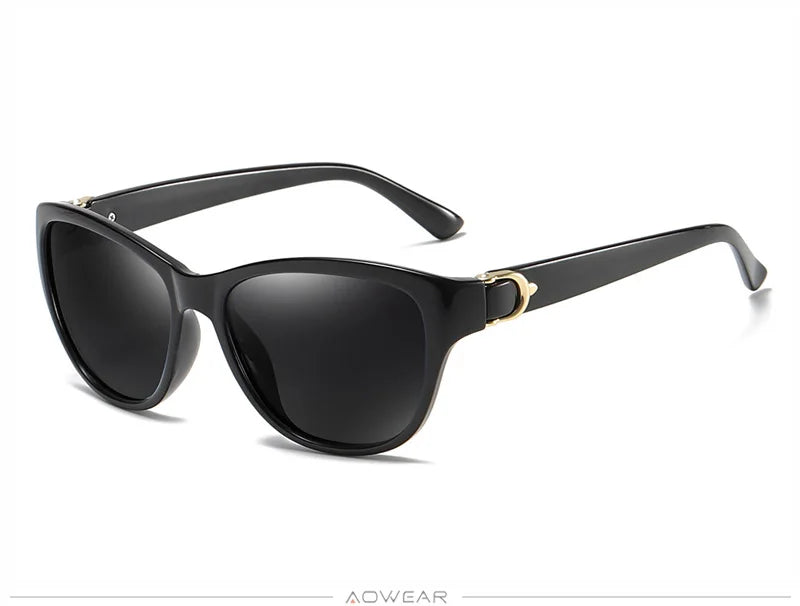 Aowear feminino polarizado vintage óculos de sol para mulheres moda espelho tons óculos de sol senhoras condução óculos gafas de sol mujer