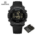 NAVIFORCE NF7104 Novos relógios esportivos digitais LCD para homens moda pulseira de silicone relógio de pulso eletrônico militar
