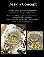 Poedagar topo de luxo relógio masculino luminoso oco tourbillon automático homem relógio de pulso mecânico aço inoxidável relógios masculinos reloj