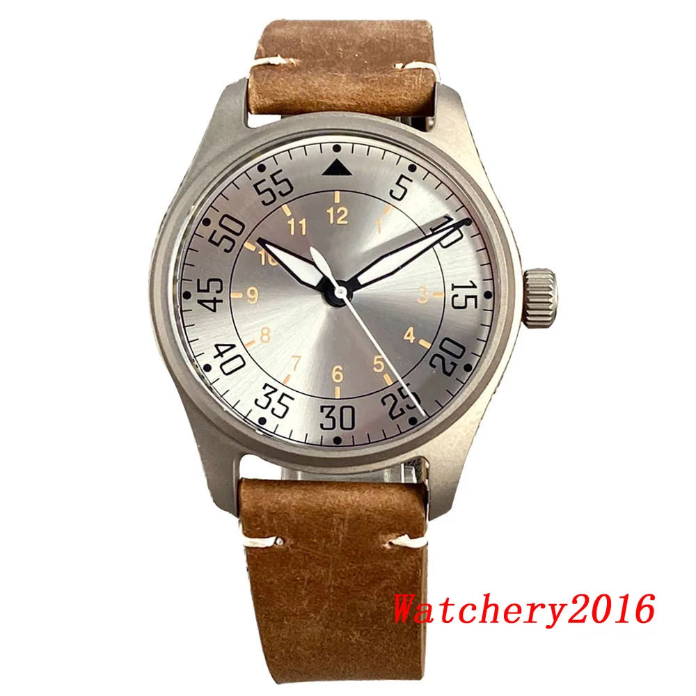 Novo tandorio piloto 39mm relógio de titânio movimento nh35 200m à prova dwaterproof água luminosa mergulho automático relógio masculino vidro safira escovado