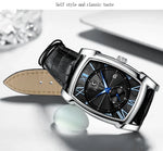 2024 CHENXI 8209 Relógios masculinos pulseira de couro casual luxo quartzo relógios de pulso quadrados à prova d'água