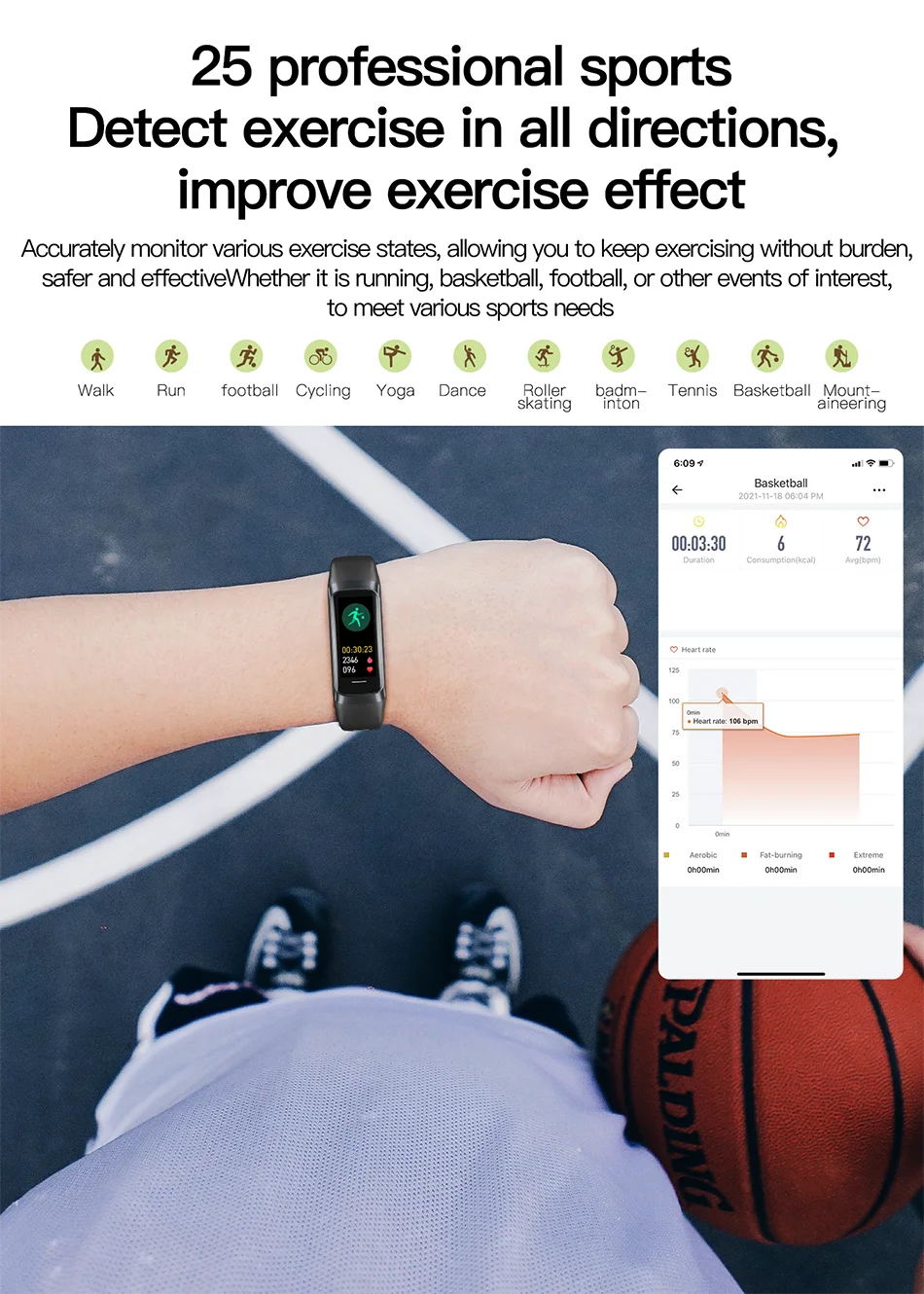 LIGE-Relógio Inteligente Amoled para Homens e Mulheres, Banda Inteligente, Frequência Cardíaca, Sangue, Pulseira Inteligente Impermeável, Rastreador de Fitness Esportivo, 2023