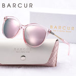 Barrcur polarizado olho de gato óculos de sol redondo moda ultra leve óculos de sol múltiplas cores escolher feminino óculos de sol pacote caixa de presente
