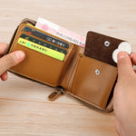 Carteira masculina de couro luxuosa masculina Bolsa masculina com zíper porta-cartões com bolso para moedas carteiras Rfid presentes para homens bolsa de dinheiro