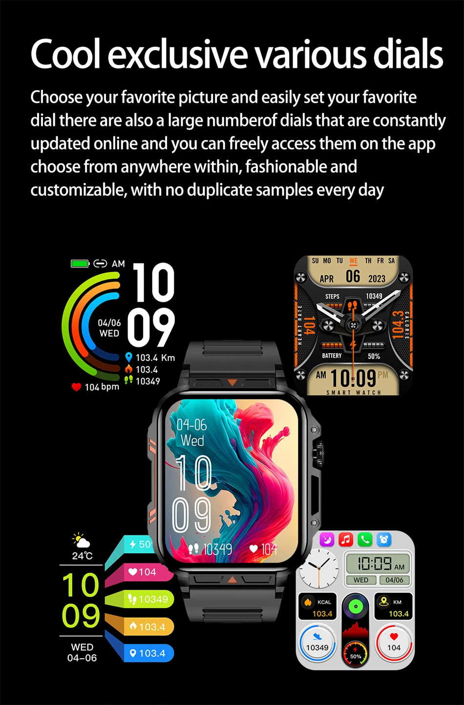 Novo esportes ao ar livre relógio inteligente masculino 1.95 polegada freqüência cardíaca oxigênio no sangue à prova dwaterproof água bt chamada smartwatch presente masculino para android ios