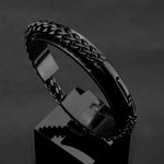 MKENDN Locomotiva Homens Punk Rock Pulseira de corrente de bicicleta 18k banhado a ouro botão magnético de aço inoxidável joias masculinas presentes