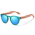 Xsw marca designer polarizado óculos de sol dos homens quadro plástico madeira earpieces moda oval óculos de sol lente espelho uv400