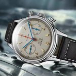 Relógios masculinos 1963 piloto relógio automático 42mm à prova dwaterproof água retro quartzo cronógrafo vestido vintage relógio