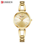 Curren relógios femininos elegante moda original relógio de quartzo para Laides à prova dwaterproof água aço inoxidável simples luxo uso diário