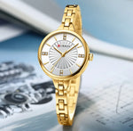 Curren-relógio de quartzo de luxo feminino, relógio pulseira magnética, pulseira esportiva, para mulheres