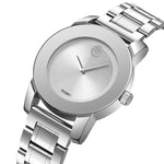 Skmei unissex quartzo pulseira à prova d'água relógios de luxo pulseira de aço inoxidável estilo simples display analógico relógio de pulso fashion