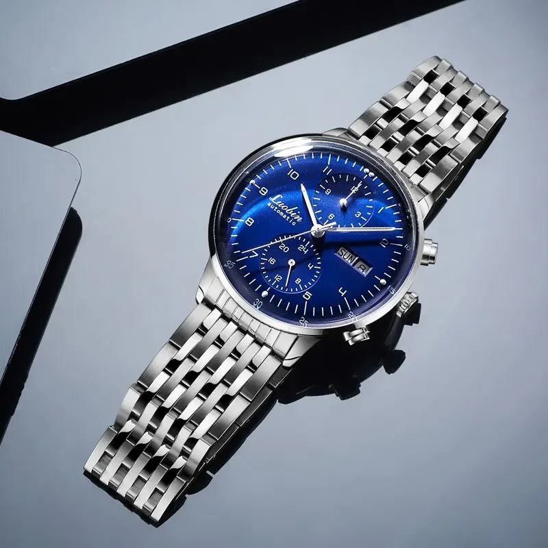 Moda masculina relógios mecânicos negócios relógio de pulso automático aço inoxidável luminoso designer relógio reojes de hombre novo 2023