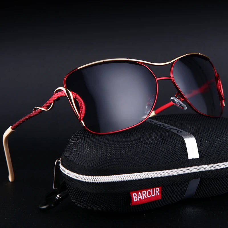 Barcur-óculos de sol femininos, óculos oversized, óculos polarizadores, lente gradiente, proteção uv400