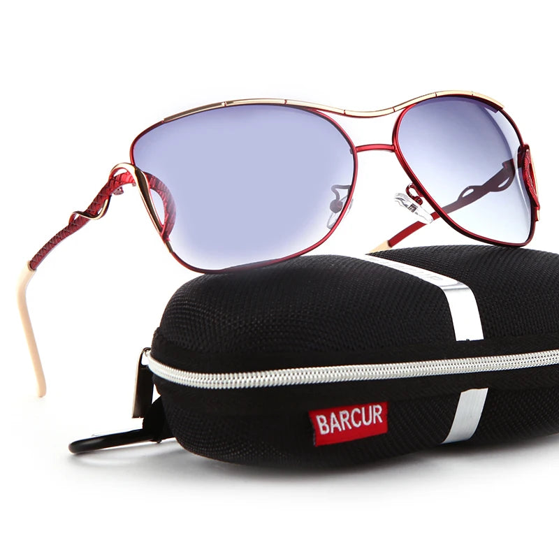 Barcur-óculos de sol femininos, óculos oversized, óculos polarizadores, lente gradiente, proteção uv400