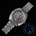Marca superior mergulhador relógio masculino sub300t automático mecânico vidro de safira luminosa data 200m volta pulseira seestern relógio de pulso retro