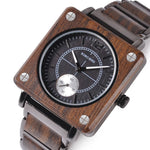 Bobo Bird-Relógio De Madeira Para Homens, Relógio De Pulso Quadrado, Movimento Japonês Seiko, Marca De Luxo, Caixa De Presente