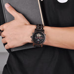 Bobo pássaro relógios mecânicos masculino feminino automático duplo tourbillon relógio de pulso roda balanço metal de madeira relógio relogio
