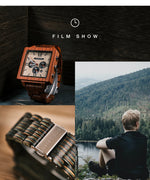 BOBOBIRD-Relógio De Quartzo Com Calendário, Relógios De Madeira Tingida, Relógio De Pulso Personalizado, Leve, Presente Para O Dia Dos Pais