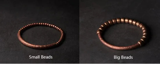 Pulseira de cobre puro martelado artesanal, vintage, artificial, oxidado, estilo rock, metal, unissex, joias para homens e mulheres