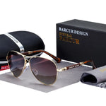 Barrcur design liga de titânio óculos de sol polarizados óculos de sol masculino feminino piloto gradiente óculos espelho tons de sol