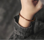 Pulseira de cobre martelado, pulseira rústica Steampunk retrô Punk algema, pulseira artesanal viking, jóias para homens, 2022