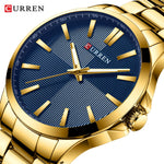 Relogio masculino curren relógios masculinos marca de luxo moda masculina relógio de negócios casual à prova dwaterproof água relógio de pulso de quartzo