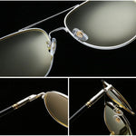 Aowear hd óculos de visão noturna homem polarizado amarelo noite condução aviação óculos de sol marca designer motorista carro óculos